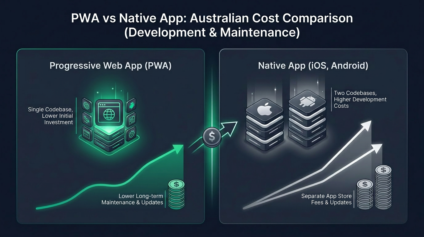PWA vs Native App Development Cost Comparison for Australian Businesses