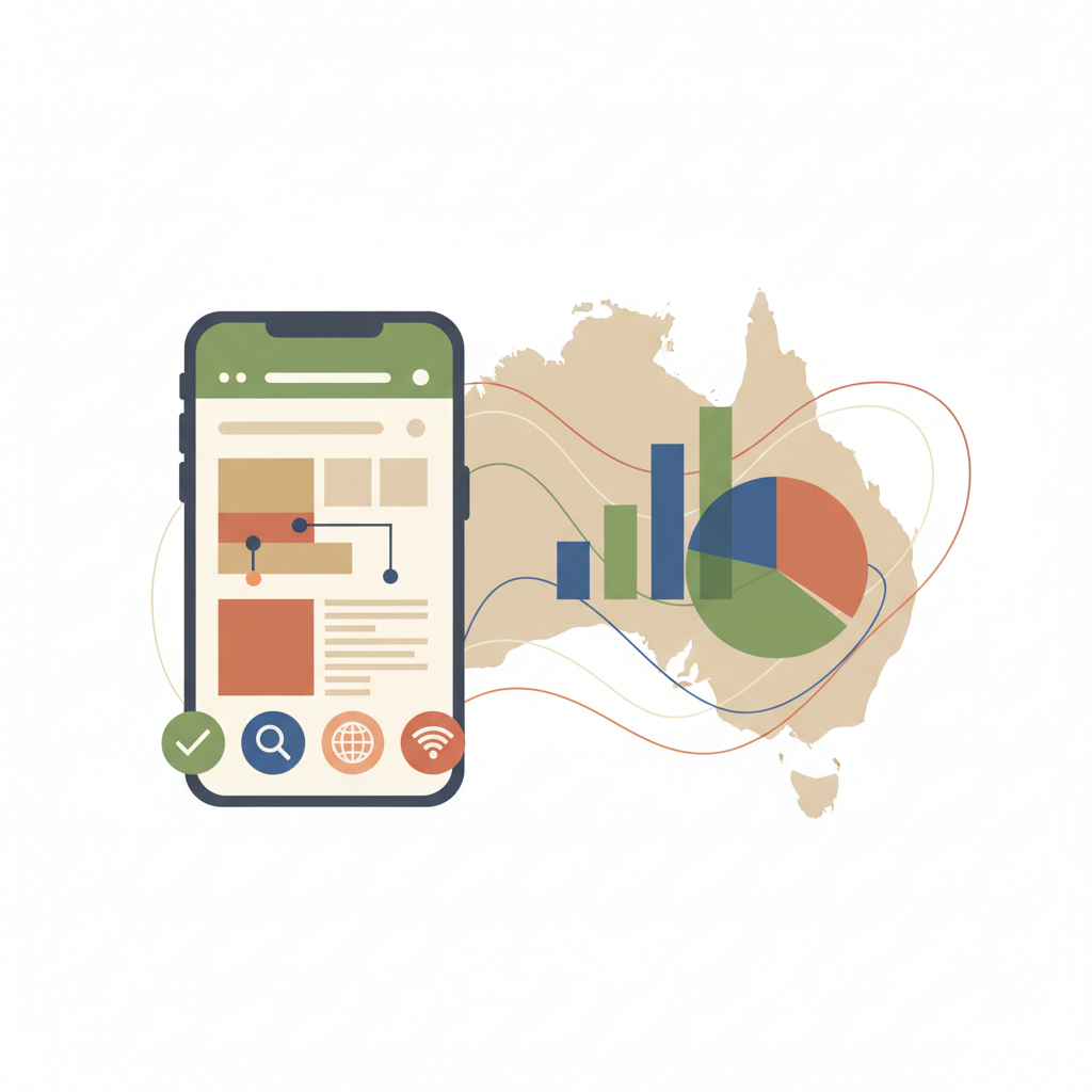 Mobile-first design checklist for Australian small businesses illustration