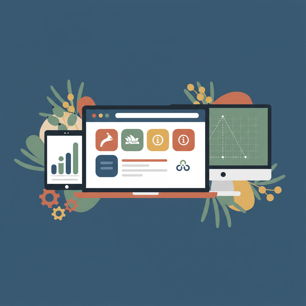 Illustration of website footer design showing key elements for Australian small businesses.